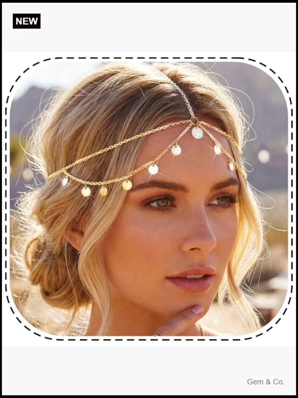 Women's Bohemian Layered Forehead Chain Festival Hair Accessories Headpiece